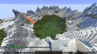 A pleasant mountain valley awaits players in this seed (Image via u/Ok-Bunch-4605/Reddit)